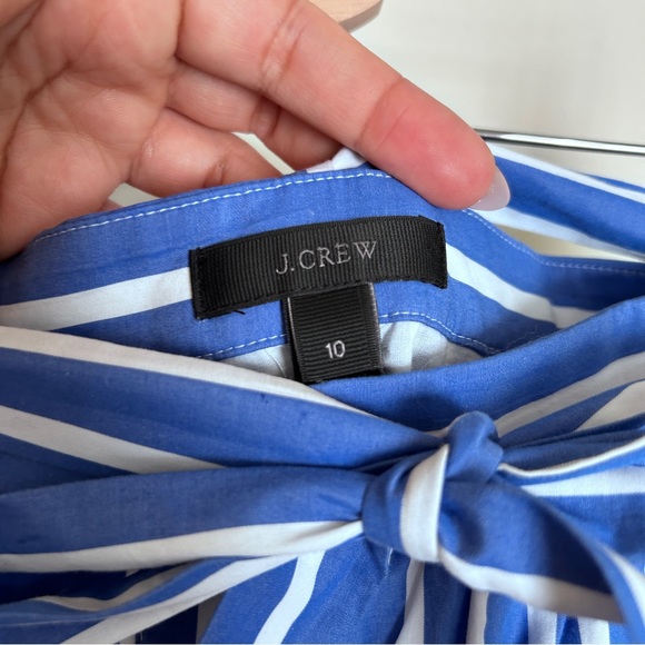 J CREW Button Front Striped Midi Skirt 10 - Picture 7 of 8